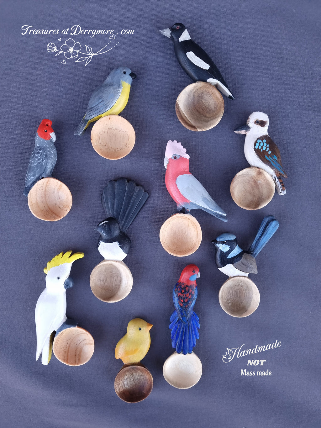 Australian Bird Spoon, painted