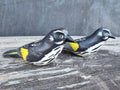 Side view of hand carved & painted Australian bird, New
Holland Honeyeater wooden sculpture 
